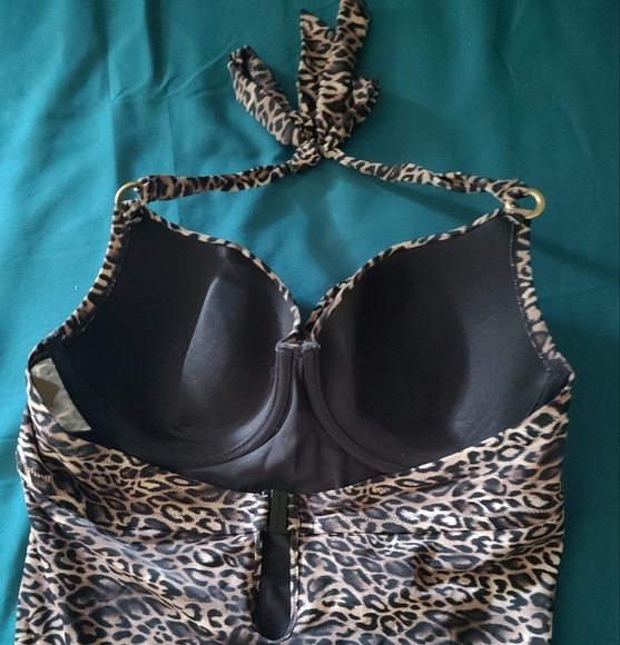Swimsuits For All Paramour Cheetah Animal Print One Piece Swim Bathing Suit - Picture 3 of 4